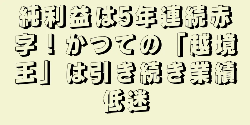 純利益は5年連続赤字！かつての「越境王」は引き続き業績低迷