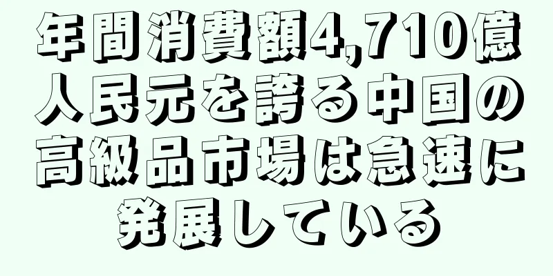 年間消費額4,710億人民元を誇る中国の高級品市場は急速に発展している