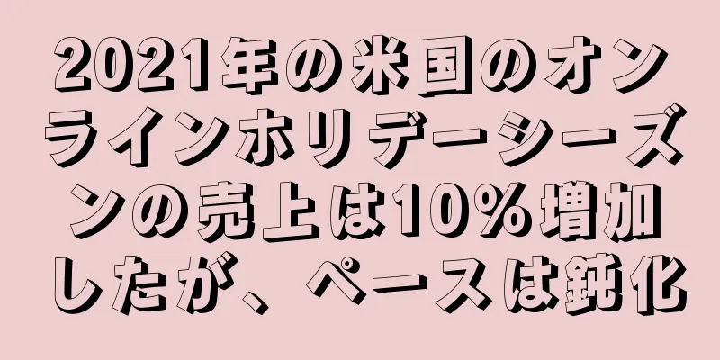 2021年の米国のオンラインホリデーシーズンの売上は10％増加したが、ペースは鈍化