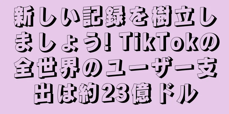 新しい記録を樹立しましょう! TikTokの全世界のユーザー支出は約23億ドル