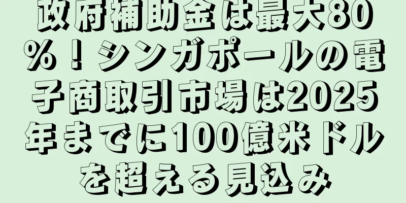 政府補助金は最大80％！シンガポールの電子商取引市場は2025年までに100億米ドルを超える見込み