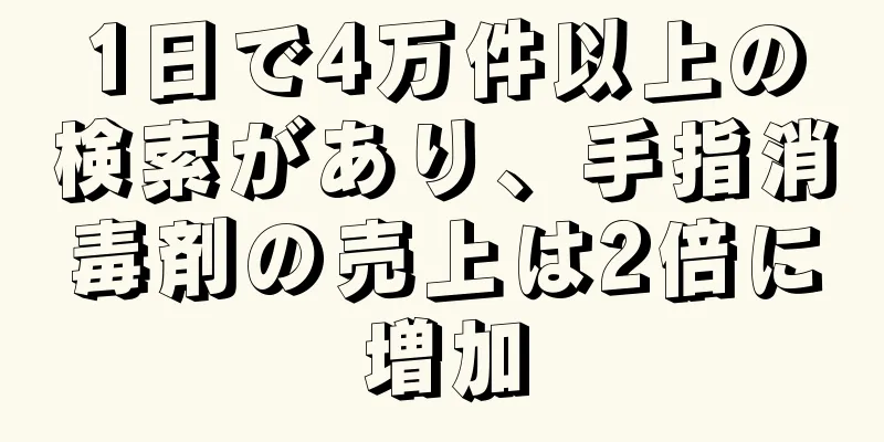 1日で4万件以上の検索があり、手指消毒剤の売上は2倍に増加
