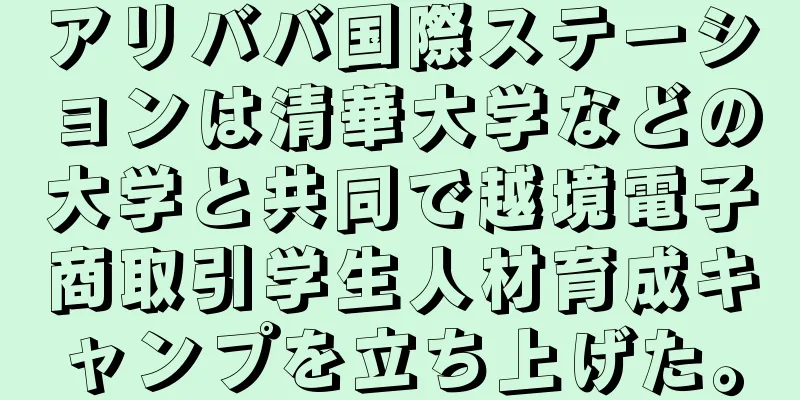 アリババ国際ステーションは清華大学などの大学と共同で越境電子商取引学生人材育成キャンプを立ち上げた。