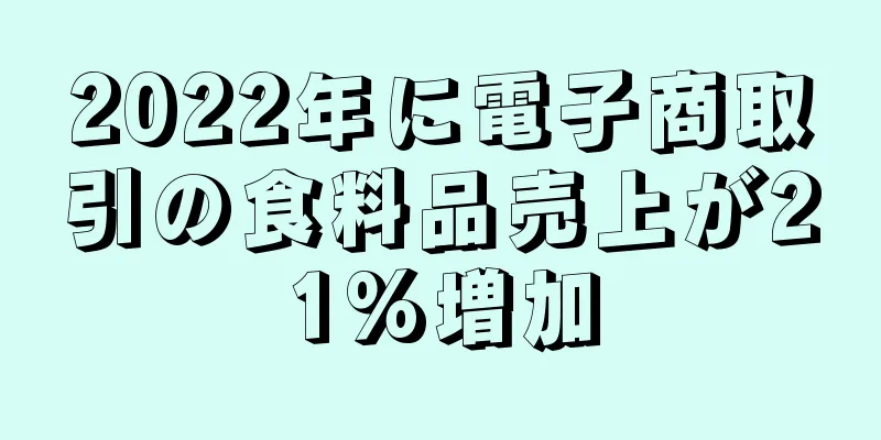 2022年に電子商取引の食料品売上が21%増加
