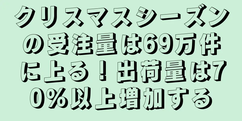 クリスマスシーズンの受注量は69万件に上る！出荷量は70％以上増加する