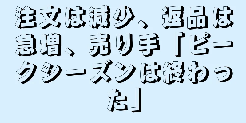 注文は減少、返品は急増、売り手「ピークシーズンは終わった」