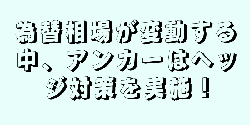 為替相場が変動する中、アンカーはヘッジ対策を実施！