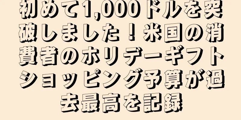 初めて1,000ドルを突破しました！米国の消費者のホリデーギフトショッピング予算が過去最高を記録
