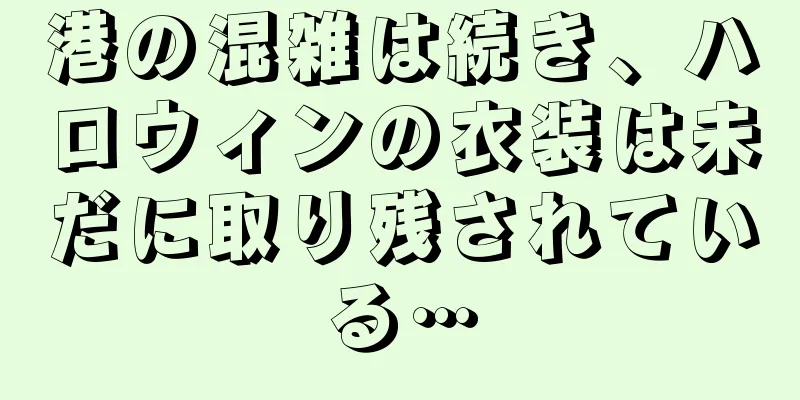 港の混雑は続き、ハロウィンの衣装は未だに取り残されている…