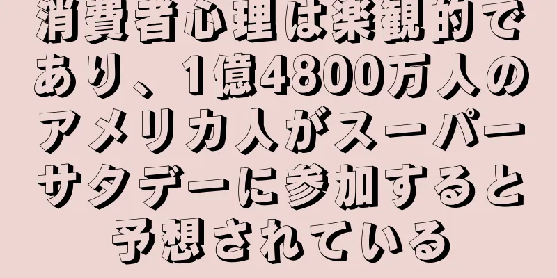 消費者心理は楽観的であり、1億4800万人のアメリカ人がスーパーサタデーに参加すると予想されている