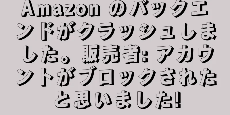 Amazon のバックエンドがクラッシュしました。販売者: アカウントがブロックされたと思いました!