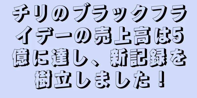 チリのブラックフライデーの売上高は5億に達し、新記録を樹立しました！