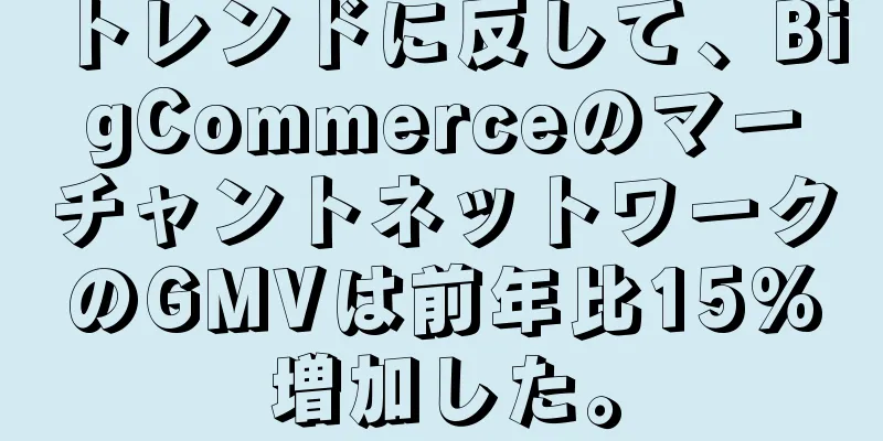 トレンドに反して、BigCommerceのマーチャントネットワークのGMVは前年比15%増加した。