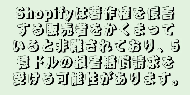 Shopifyは著作権を侵害する販売者をかくまっていると非難されており、5億ドルの損害賠償請求を受ける可能性があります。