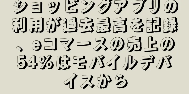 ショッピングアプリの利用が過去最高を記録、eコマースの売上の54%はモバイルデバイスから