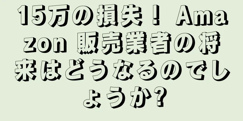 15万の損失！ Amazon 販売業者の将来はどうなるのでしょうか?