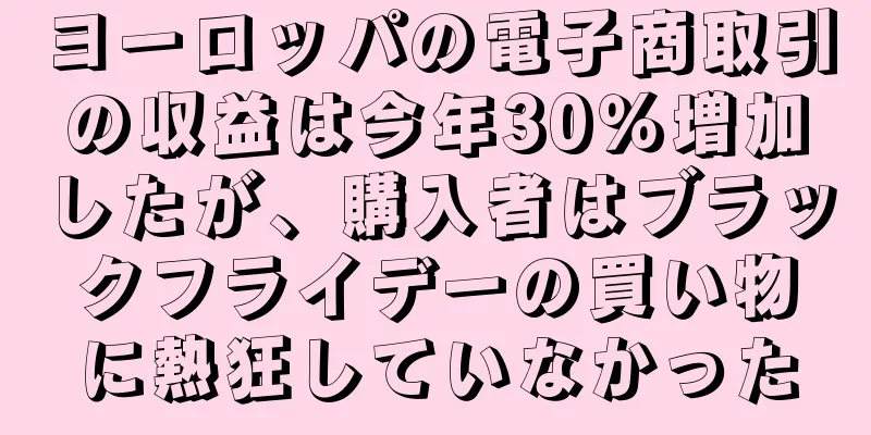 ヨーロッパの電子商取引の収益は今年30％増加したが、購入者はブラックフライデーの買い物に熱狂していなかった