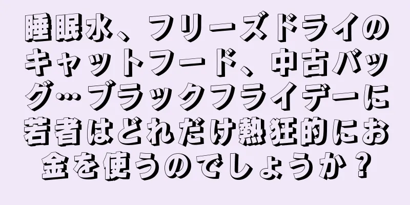 睡眠水、フリーズドライのキャットフード、中古バッグ…ブラックフライデーに若者はどれだけ熱狂的にお金を使うのでしょうか？