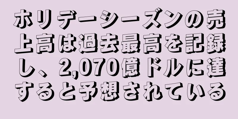 ホリデーシーズンの売上高は過去最高を記録し、2,070億ドルに達すると予想されている