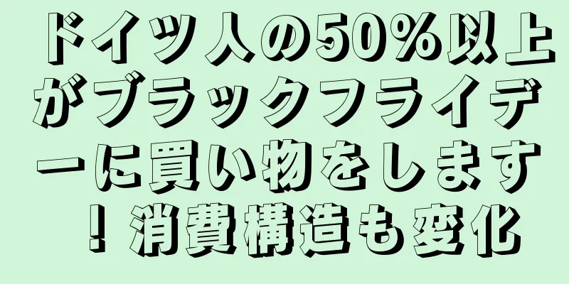 ドイツ人の50%以上がブラックフライデーに買い物をします！消費構造も変化