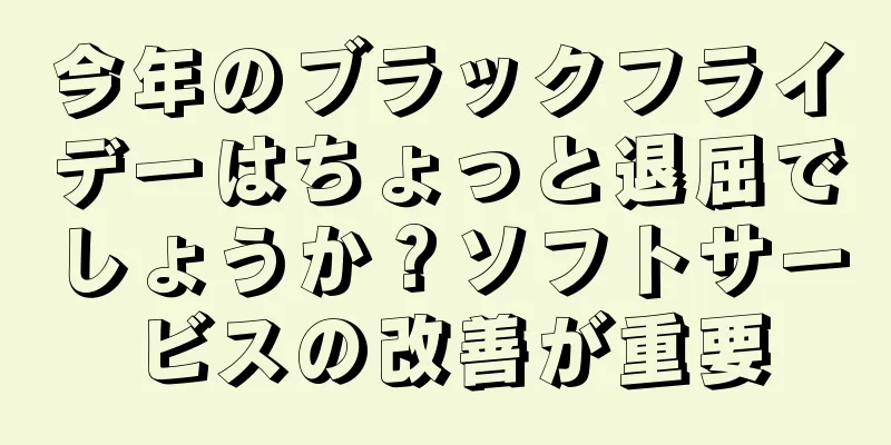 今年のブラックフライデーはちょっと退屈でしょうか？ソフトサービスの改善が重要
