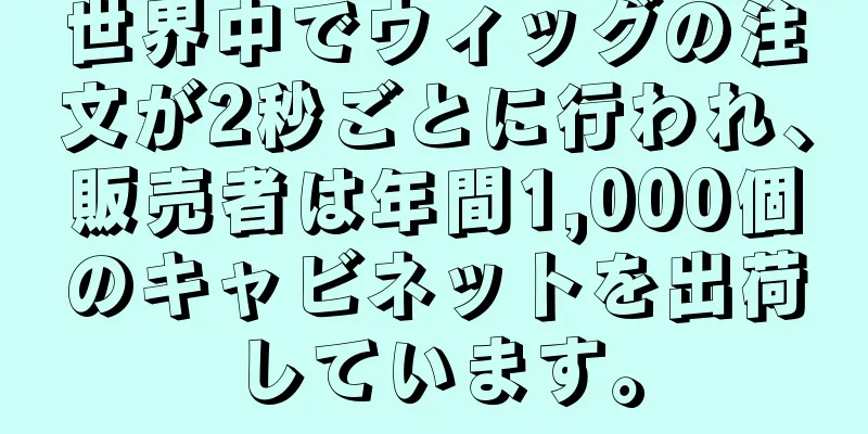 世界中でウィッグの注文が2秒ごとに行われ、販売者は年間1,000個のキャビネットを出荷しています。