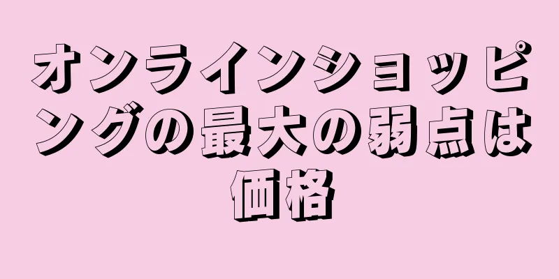 オンラインショッピングの最大の弱点は価格