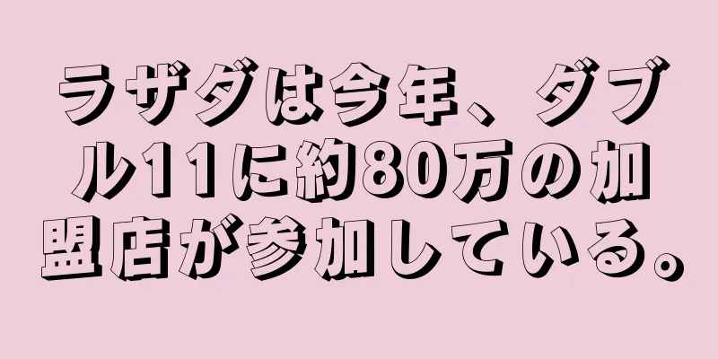 ラザダは今年、ダブル11に約80万の加盟店が参加している。