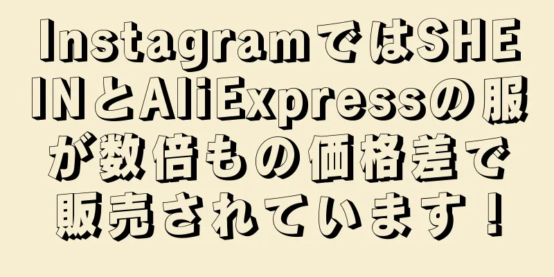 InstagramではSHEINとAliExpressの服が数倍もの価格差で販売されています！