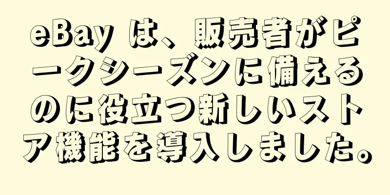 eBay は、販売者がピークシーズンに備えるのに役立つ新しいストア機能を導入しました。