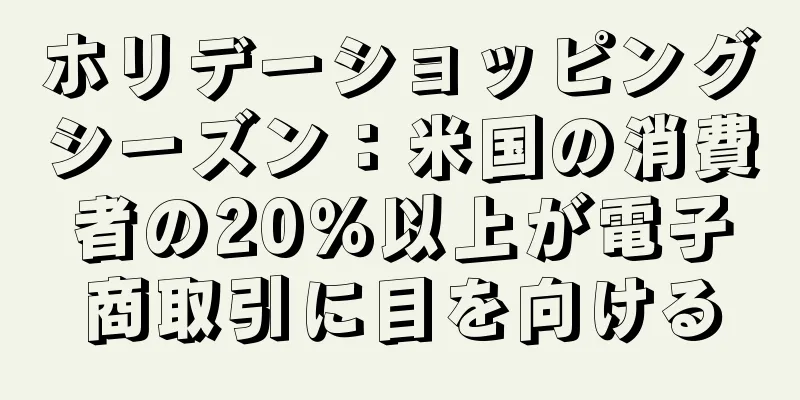 ホリデーショッピングシーズン：米国の消費者の20％以上が電子商取引に目を向ける