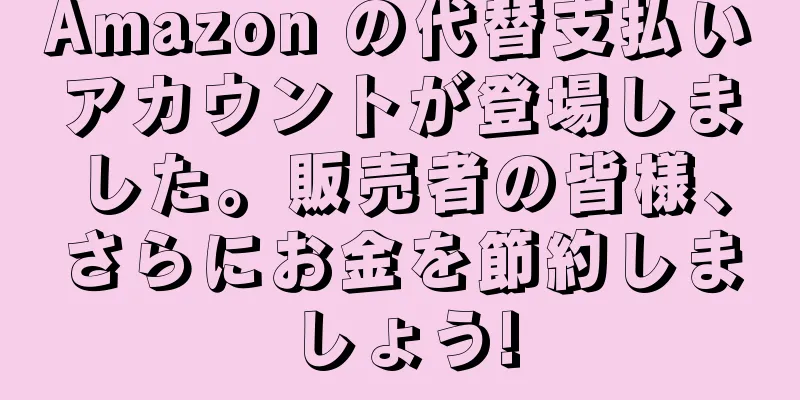Amazon の代替支払いアカウントが登場しました。販売者の皆様、さらにお金を節約しましょう!
