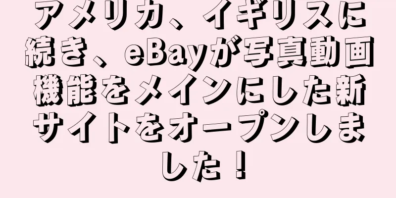 アメリカ、イギリスに続き、eBayが写真動画機能をメインにした新サイトをオープンしました！