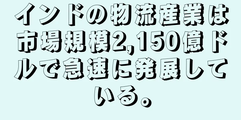 インドの物流産業は市場規模2,150億ドルで急速に発展している。