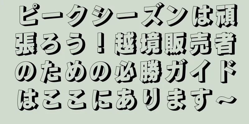 ピークシーズンは頑張ろう！越境販売者のための必勝ガイドはここにあります〜