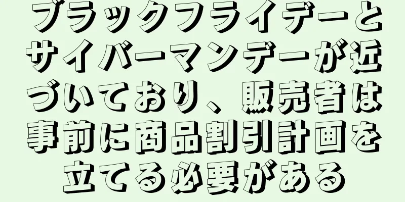 ブラックフライデーとサイバーマンデーが近づいており、販売者は事前に商品割引計画を立てる必要がある