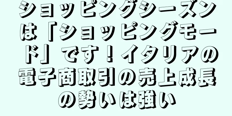 ショッピングシーズンは「ショッピングモード」です！イタリアの電子商取引の売上成長の勢いは強い