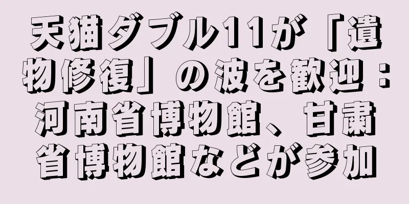 天猫ダブル11が「遺物修復」の波を歓迎：河南省博物館、甘粛省博物館などが参加