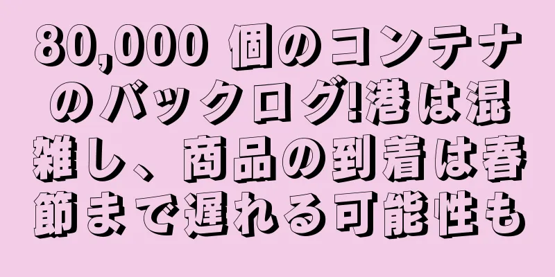 80,000 個のコンテナのバックログ!港は混雑し、商品の到着は春節まで遅れる可能性も