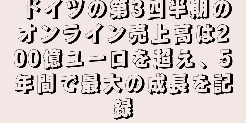 ドイツの第3四半期のオンライン売上高は200億ユーロを超え、5年間で最大の成長を記録