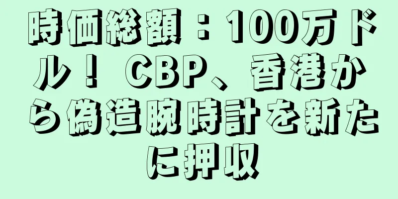 時価総額：100万ドル！ CBP、香港から偽造腕時計を新たに押収