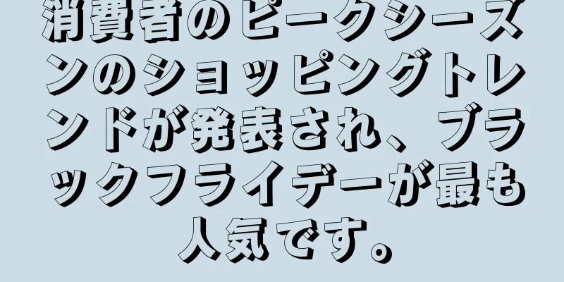 消費者のピークシーズンのショッピングトレンドが発表され、ブラックフライデーが最も人気です。