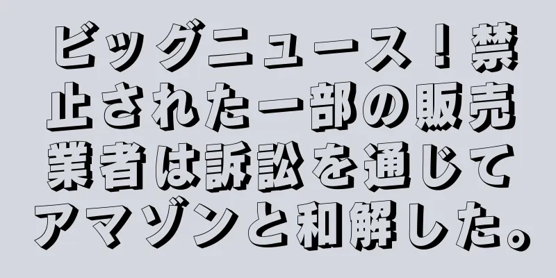 ビッグニュース！禁止された一部の販売業者は訴訟を通じてアマゾンと和解した。
