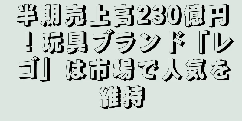 半期売上高230億円！玩具ブランド「レゴ」は市場で人気を維持