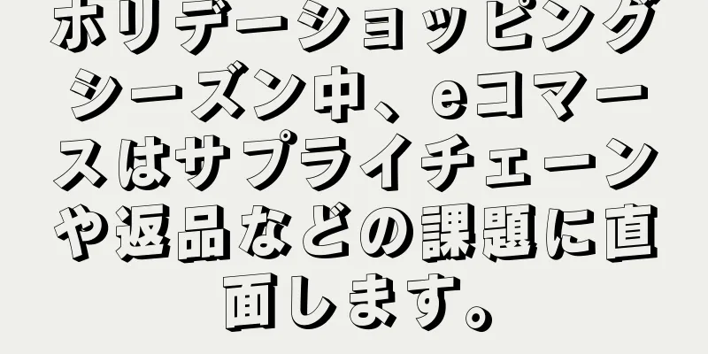 ホリデーショッピングシーズン中、eコマースはサプライチェーンや返品などの課題に直面します。