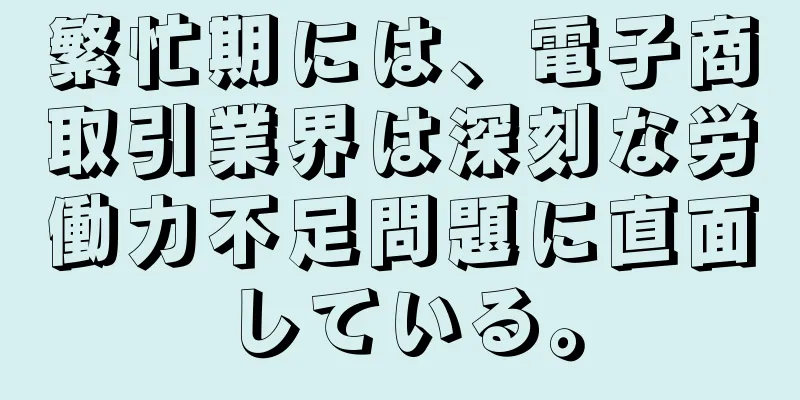 繁忙期には、電子商取引業界は深刻な労働力不足問題に直面している。