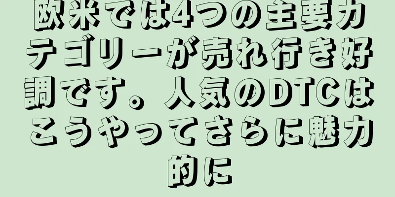 欧米では4つの主要カテゴリーが売れ行き好調です。人気のDTCはこうやってさらに魅力的に
