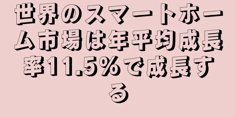 世界のスマートホーム市場は年平均成長率11.5%で成長する