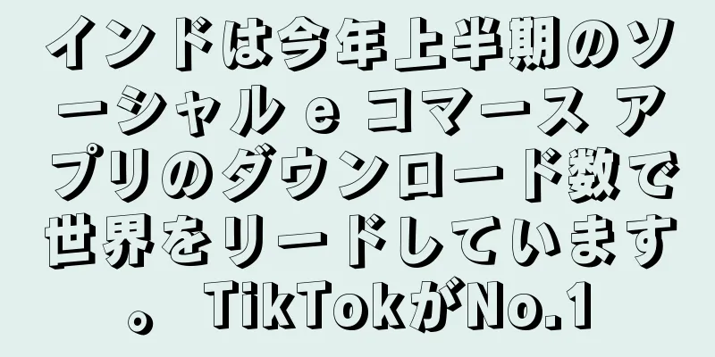 インドは今年上半期のソーシャル e コマース アプリのダウンロード数で世界をリードしています。 TikTokがNo.1