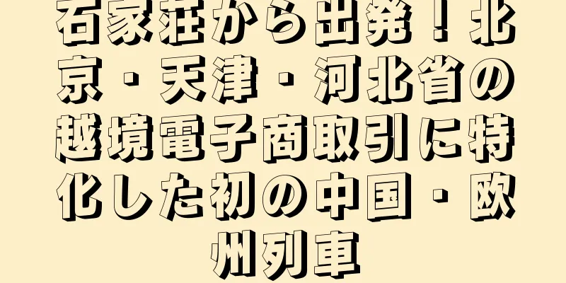 石家荘から出発！北京・天津・河北省の越境電子商取引に特化した初の中国・欧州列車